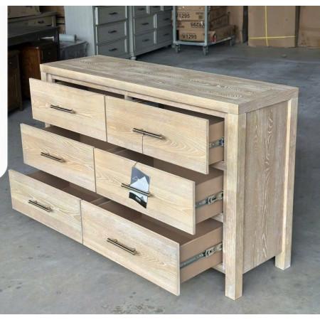 B5822 - 31 : Tủ Ngang 06 Ngăn Kéo - Màu Kem Sứ Nung